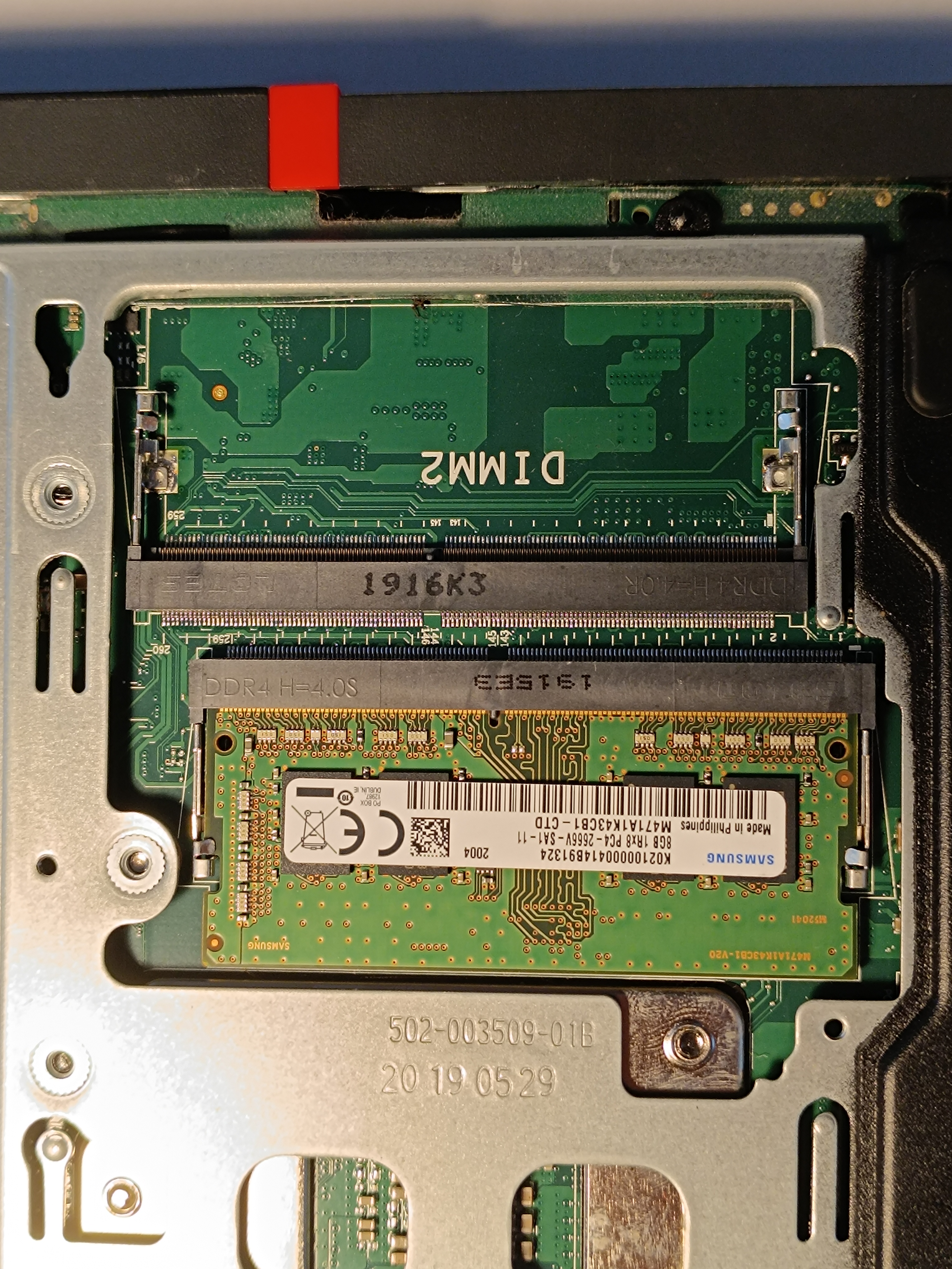 Photo emplacement RAM vide